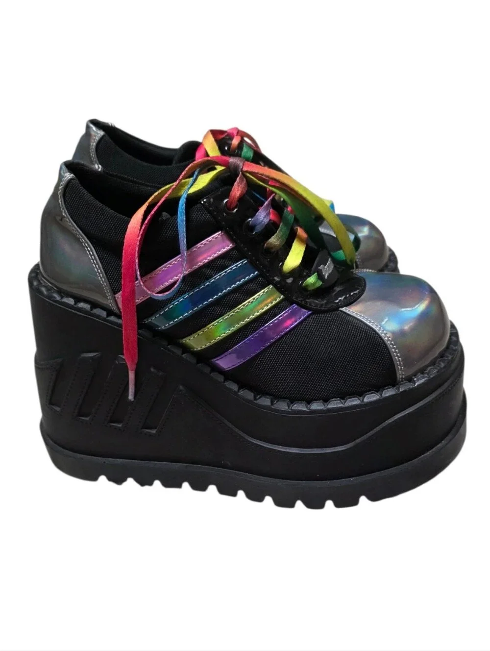 Demonia Stomp 08 Platform Anime Emo Lace Up Shoes